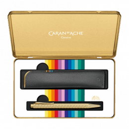 COLOUR TREASURE ECRIDOR SUNLIGHT Gift Set Ballpoint Pen & Leather Case (Limited Edition)