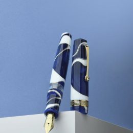 Momento Magico ONDA BLU - Steel nib - Yellow gold trims