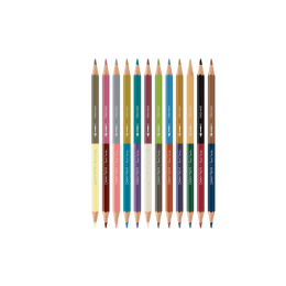 Scatola con 12 Matite Colorate Bicolori & 1 Pennello Paul Smith